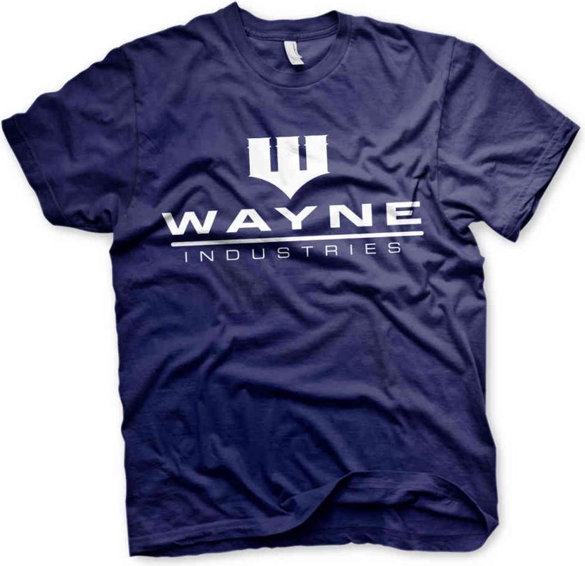 DC Comics Batman Heren Tshirt -S- Wayne Industries Logo Blauw
