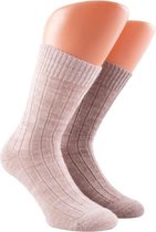 Boru Lamswollen sokken | 2-Pack | Ecru, Maat 35/38