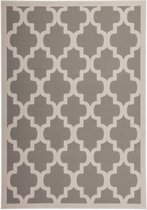 Kayoom laagpolig vloerkleed - contour gesneden in Trendy design 160 x 230 Zilver