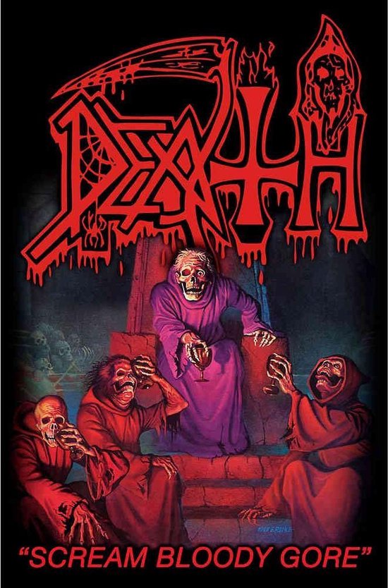 Death - Scream Bloody Gore Textiel Poster - Multicolours