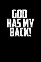 God Has My Back: Portable Christian Notebook: 6 x9  Composition Notebook with Christian Quote