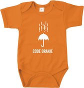 Rompertjes baby met tekst - Code oranje- Romper oranje - Maat 62/68