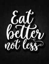 Eat better not less: Recipe Notebook to Write In Favorite Recipes - Best Gift for your MOM - Cookbook For Writing Recipes - Recipes and Not