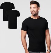 SKOT Fashion Duurzaam t-shirt heren round neck Black 2-pack - zwart - Maat S
