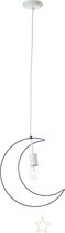 BRILLIANT lamp Ezra hanglamp 31 cm lichtblauw / wit | 1x A60, E27, 60W, geschikt voor standaardlampen (niet inbegrepen) | Schaal A ++ tot E | Kabel kan worden ingekort