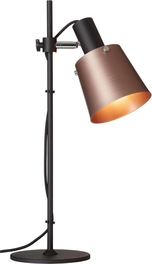 BRILLIANT lamp Santo tafellamp zwart koper 1x A60, E27, 40W, geschikt voor normale... bol.com