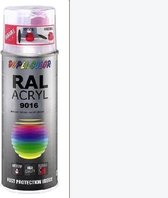 Acrylique aérosol Motip Dupli-Color brillant - RAL 9016 Blanc signalisation