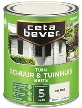 CetaBever Tuin Schuur & Tuinhuis Beits - Zijdeglans - Ral 9010 - 750 ml