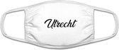Utrecht mondkapje | gezichtsmasker | bescherming | bedrukt | logo | Wit mondmasker van katoen, uitwasbaar & herbruikbaar. Geschikt voor OV