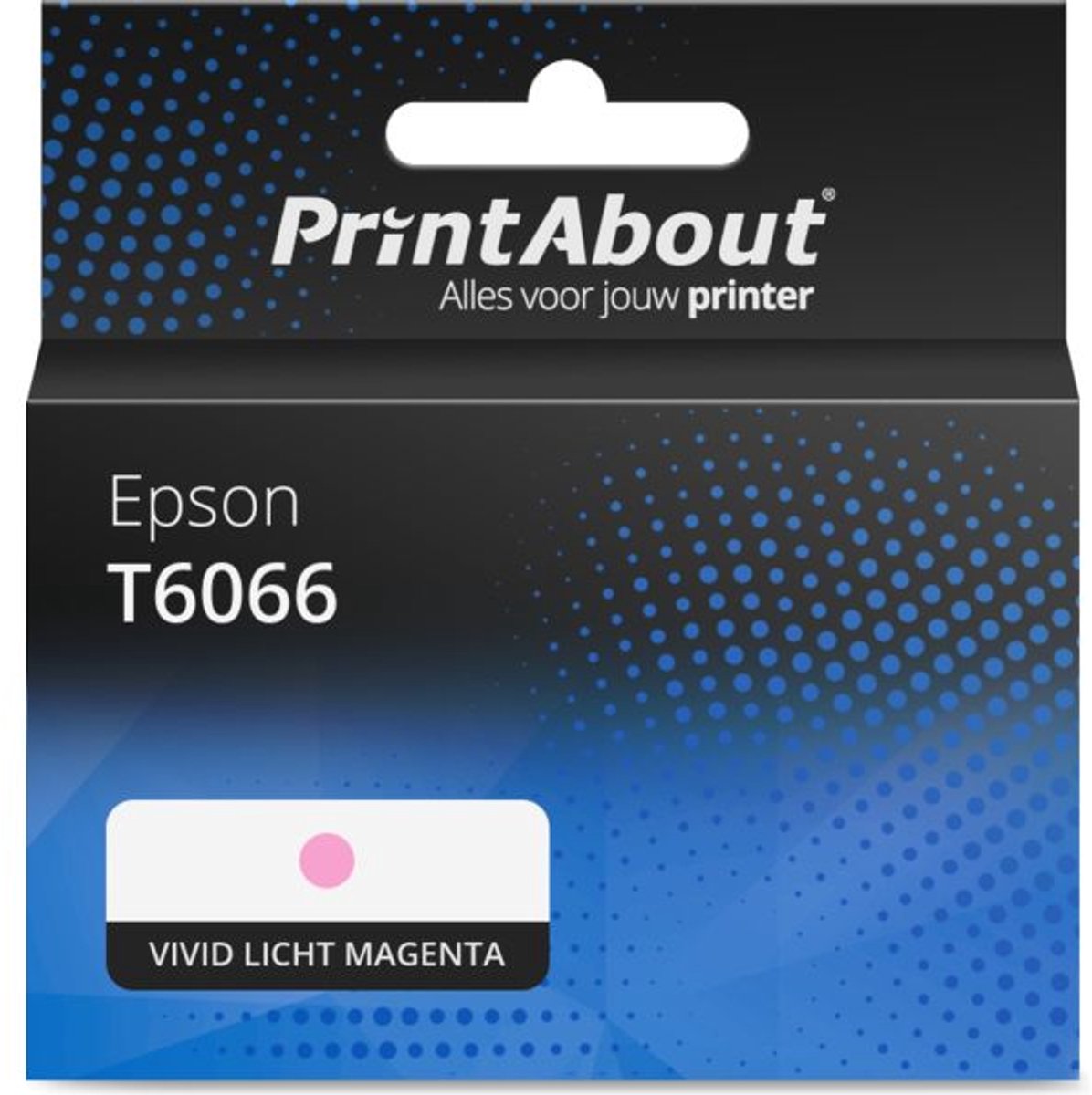 PrintAbout huismerk Inktcartridge T6066 Vivid licht magenta Hoge capaciteit geschikt voor Epson