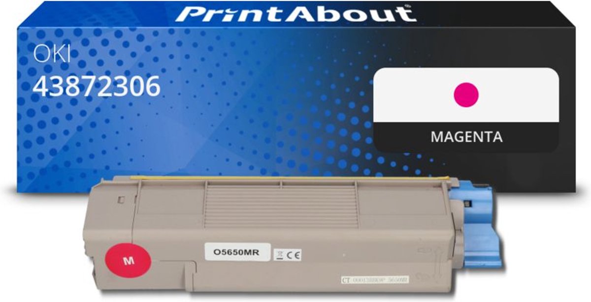 PrintAbout Huismerk OKI 43872306 Toner Magenta