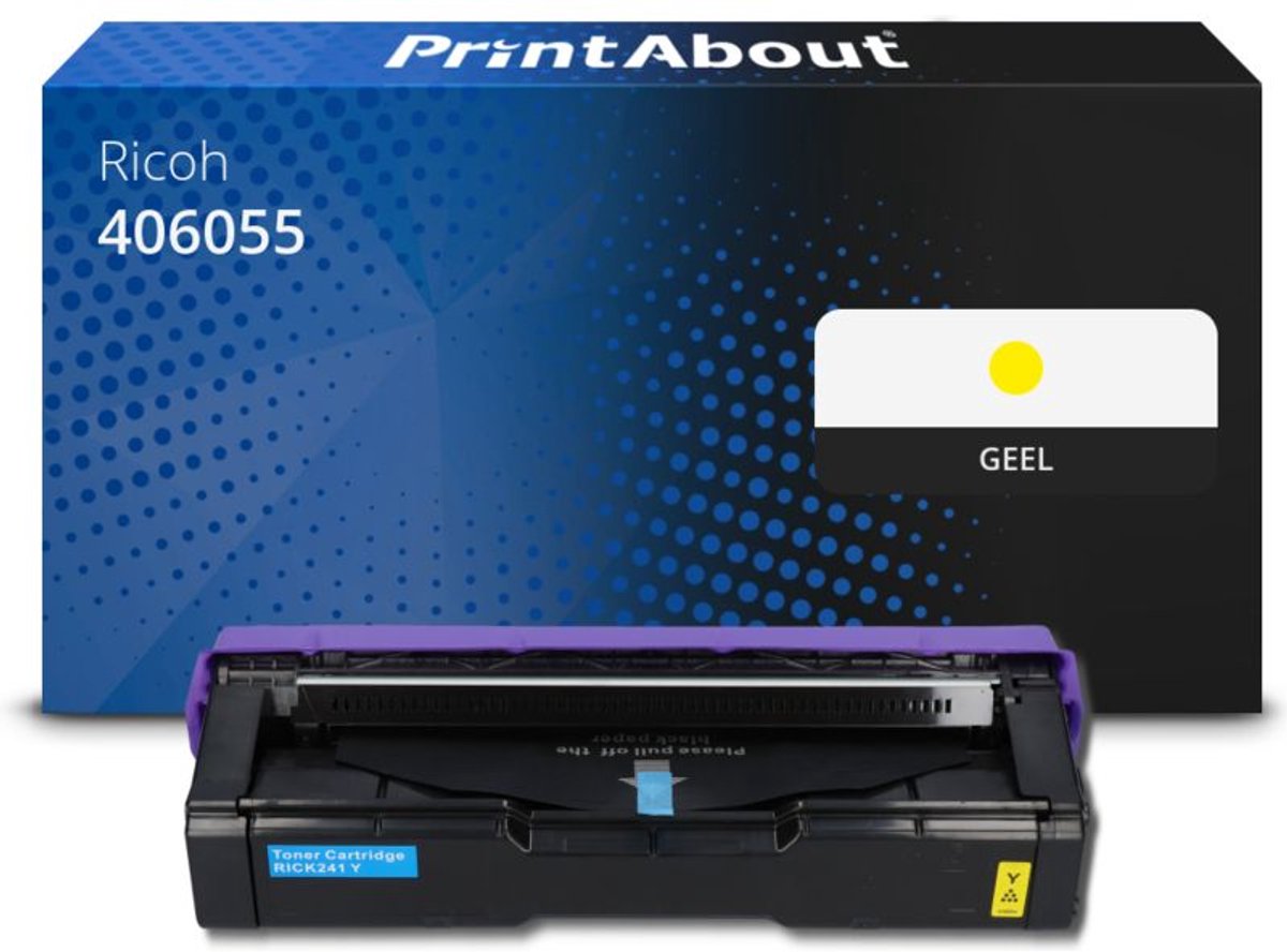 PrintAbout Huismerk Ricoh 406055 (406106) Toner Geel