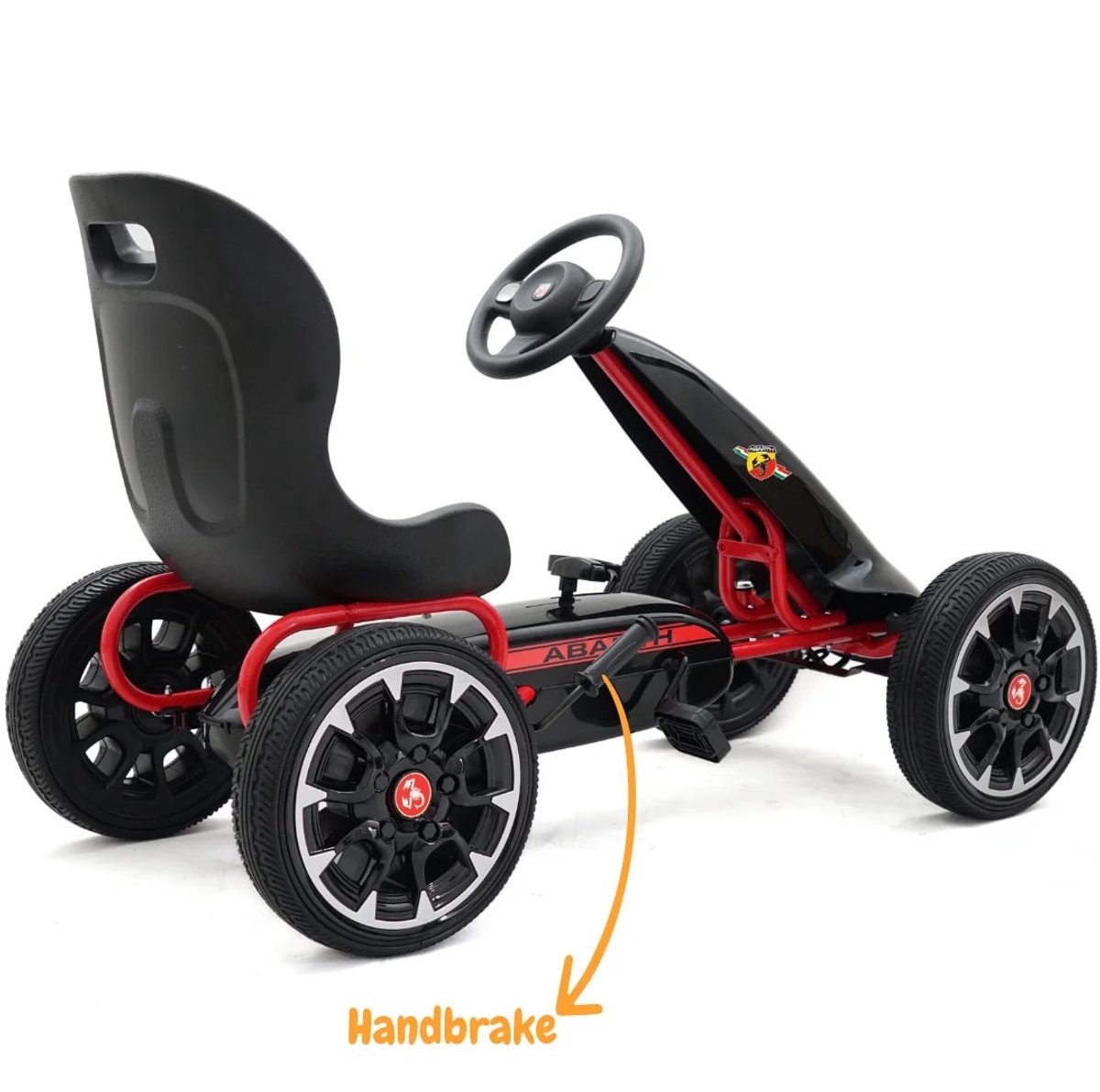 Abarth Skelter 3 tot 7 jaar – Officieel Gelicentieerde Go Kart met Skiddingmodus & EVA-Wielen – Kindervoertuig met Verstelbaar Zadel & Handrem – Zwart — afbeelding 8