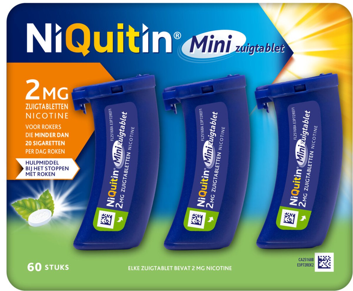Goedkoopste Niquitin Mini Mint 2mg 60 zuigtabletten