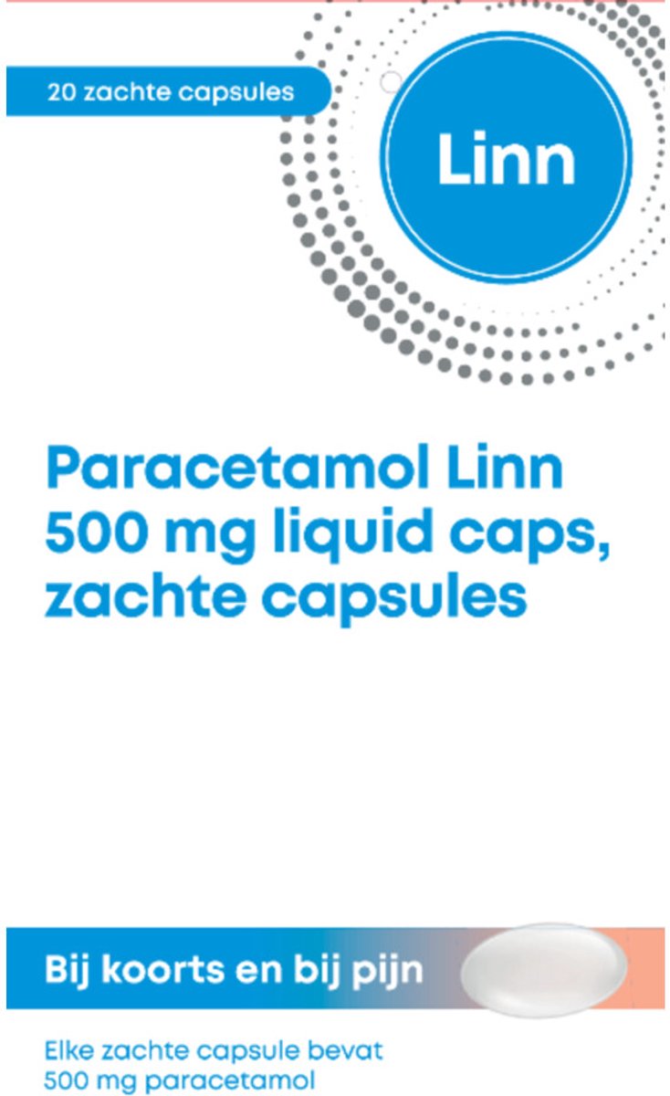 Linn Paracetamol 500mg liquid caps 20 Capsules