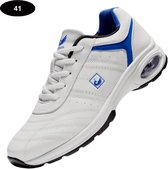 Chaussures de golf Bovista pour homme - Baskets pour femmes - Vêtements de golf - Chaussures de golf antidérapantes - Imperméables - Golf - Wit et bleu clair - Pointure 41