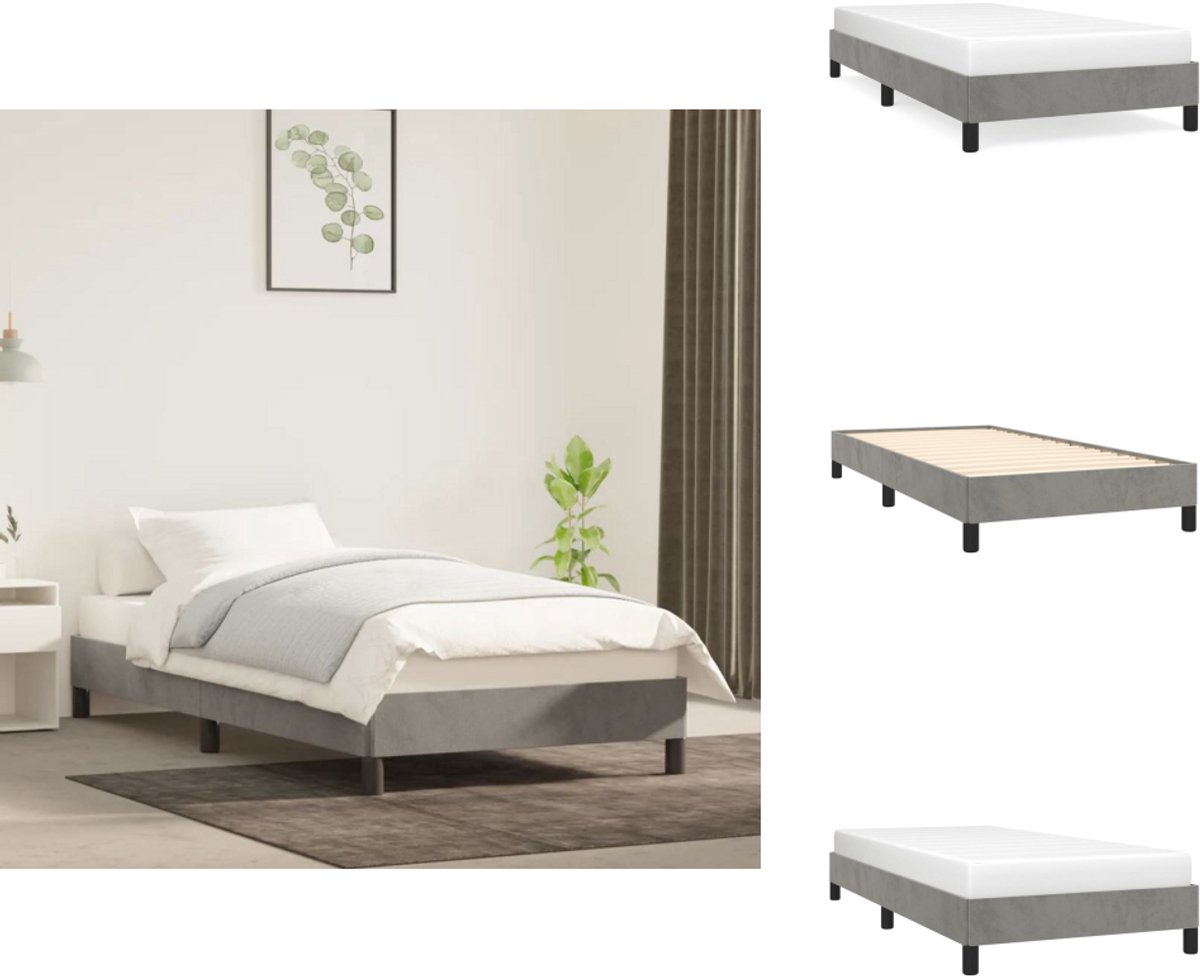 Bedframe zonder matras 200x220 cm fluweel