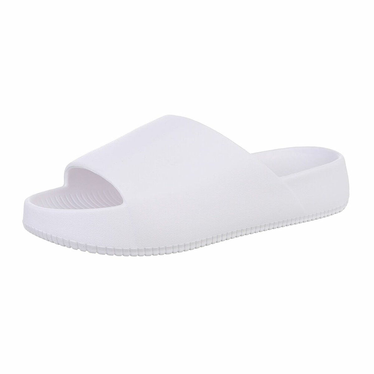 Merkloos slippers effen wit