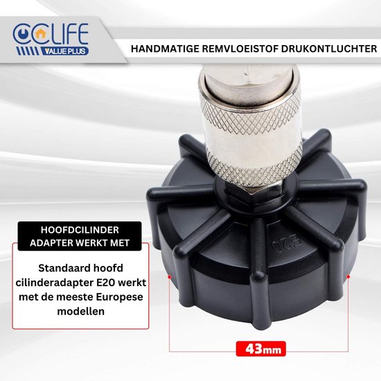 BGS 9001 Adapter voor Remontluchter | E20 | Automotive Line