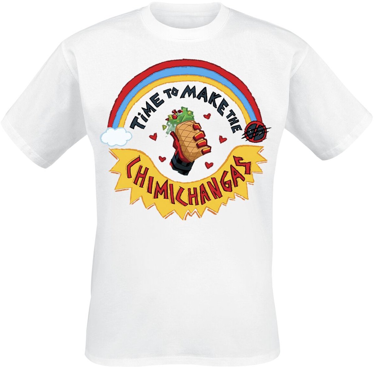 Deadpool Chimichangas Heren T-shirt - wit - M