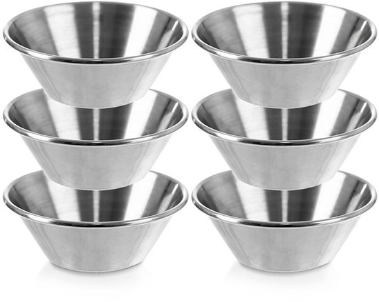 Bekith 20pcs Tasses à Sauce en acier Inoxydable 75 l Sauce à Bekith 20pcs Tasses à Sauce en acier Inoxydable 75 l Sauce à