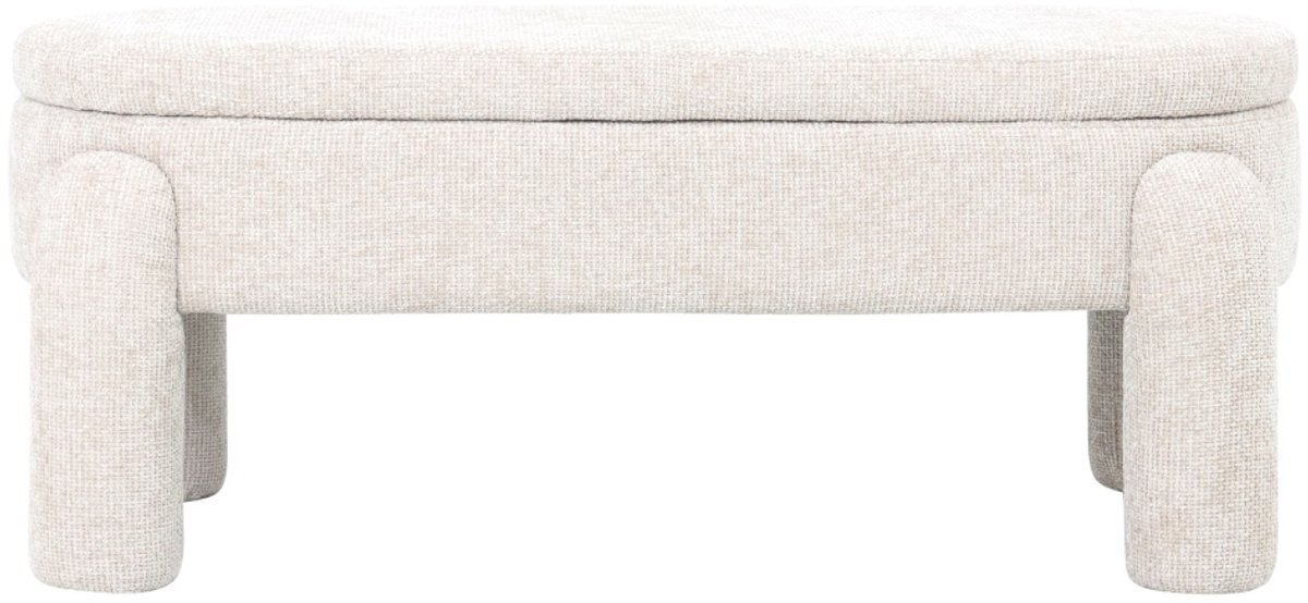 Giga Meubel Opbergbank Juul - Stof - Beige - Halbankje - 114x52x47cm
