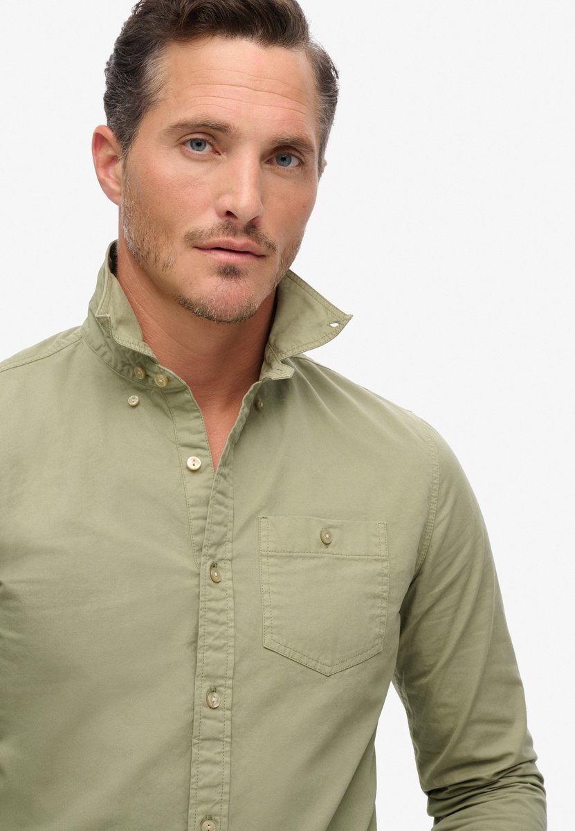 Superdry Merchant Overhemd Met Lange Mouwen 2XL Man Groen