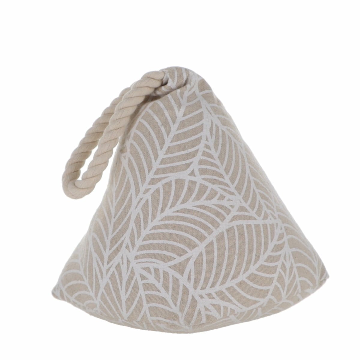 Luance Deurstopper - 1 kg - beige - stof - witte jungle print - 15 cm - deurstop