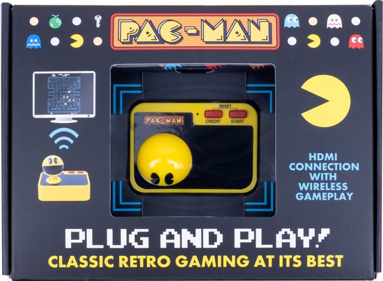 Pac-Man - TV plug & play - wireless controller - retro gaming
