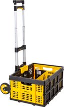 Stanley Opvouwbare Steekwagen SXWTD-FT501 - Max. 60KG - Met Krathouder - Lichtgewicht Aluminium - 40 x 41 x 100 CM - Zwart/Geel