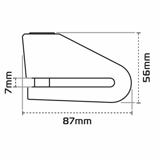 Oxford Schijfremslot XD14 - ART 4 Schijfremslot / Motorslot /Scooterslot - Incl. Reminderkabel - Goedgekeurd voor de verzekering van Motoren, Scooters, etc - 3 sleutels - Remschijfslot - Geel - Met 14mm Slotpen ! van Oxford — afbeelding 5