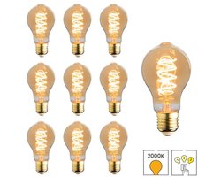 Lybardo - E27 LED Lamp - 10-pack - 3 staps Dimbaar - 3.5W - 2000K Extra Warmwit Licht