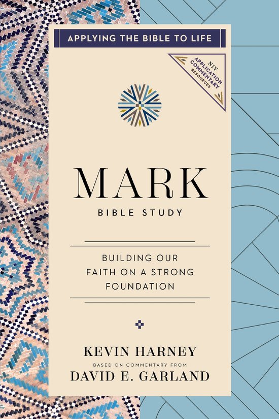 Boek 'Mark Bible Study' met de tekst 'Building Our Faith on a Strong Foundation'..