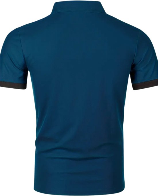 Nivard Golf Shirt Heren - T-shirt - Golfkleding - Golfen - Golf Accessoires - Polo Shirt - Blauw - Maat XS van Merkloos — afbeelding 3