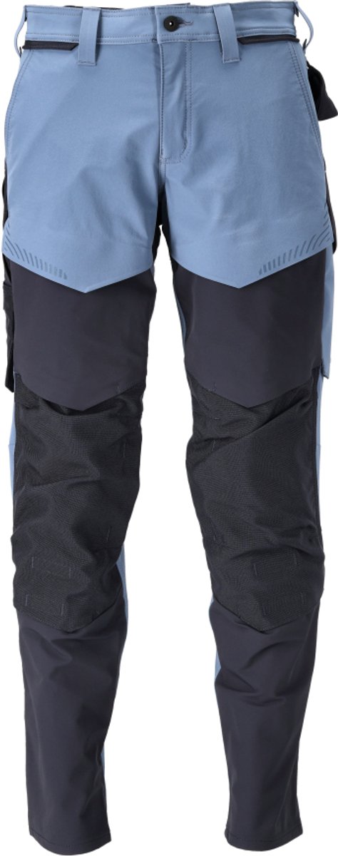 Mascot Customized Broek met kniezakken 22379-311 - steenblauw/donkermarine - C46 - 90
