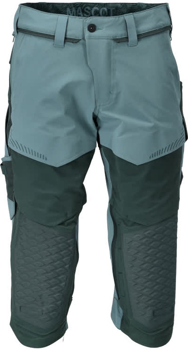 Mascot Customized Driekwart broek met kniezakken 22249-605 - lichtbosgroen/bosgroen - C49