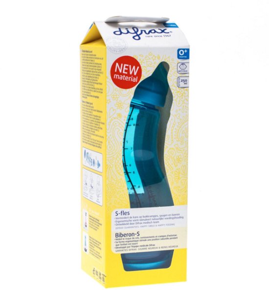 Difrax Natural - Babyfles - 250 ml - Blauw (licht) van Difrax — afbeelding 4