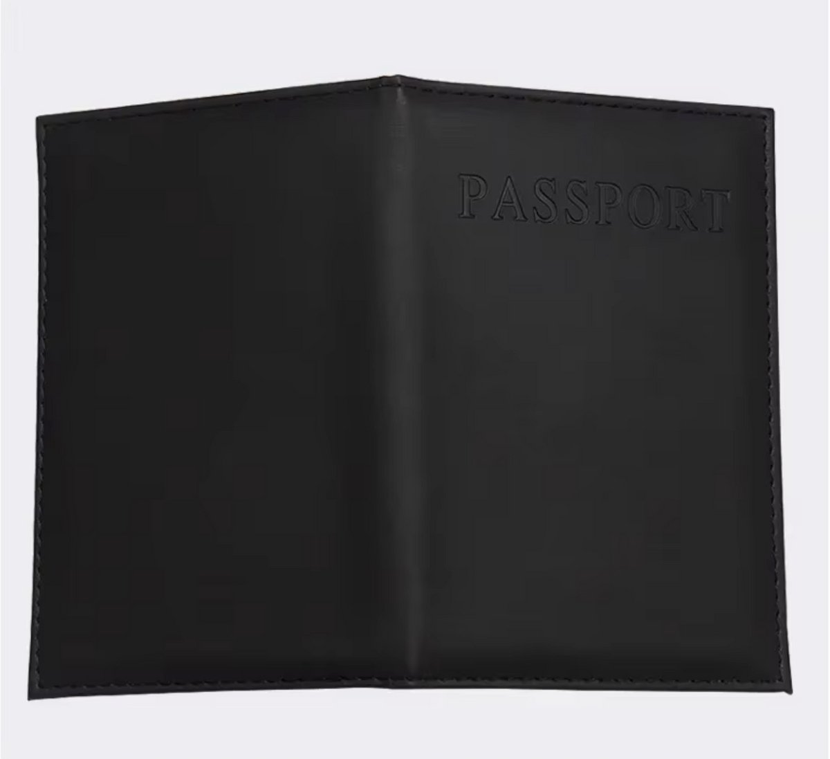 CHPN - Paspoorthoes - Zwart hoesje voor om paspoort - Zwart - KunstLeder - Paspoorthouder - Paspoort Hoesje - Cover - Mapje - Reismapje
