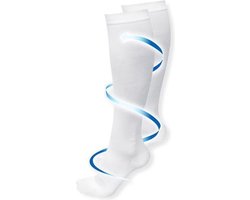 Compressiekousen - Steunkousen - Duopack - Vrouw - Wit - Maat S/M