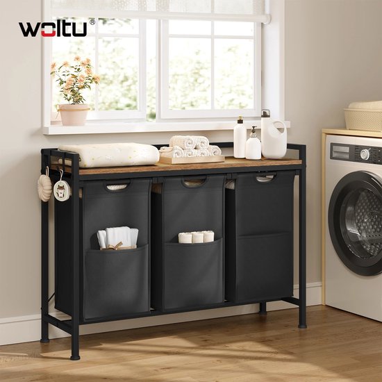 3x Wasmand wasbox wassorteerder opvouwbaar met vakken HIER kopen