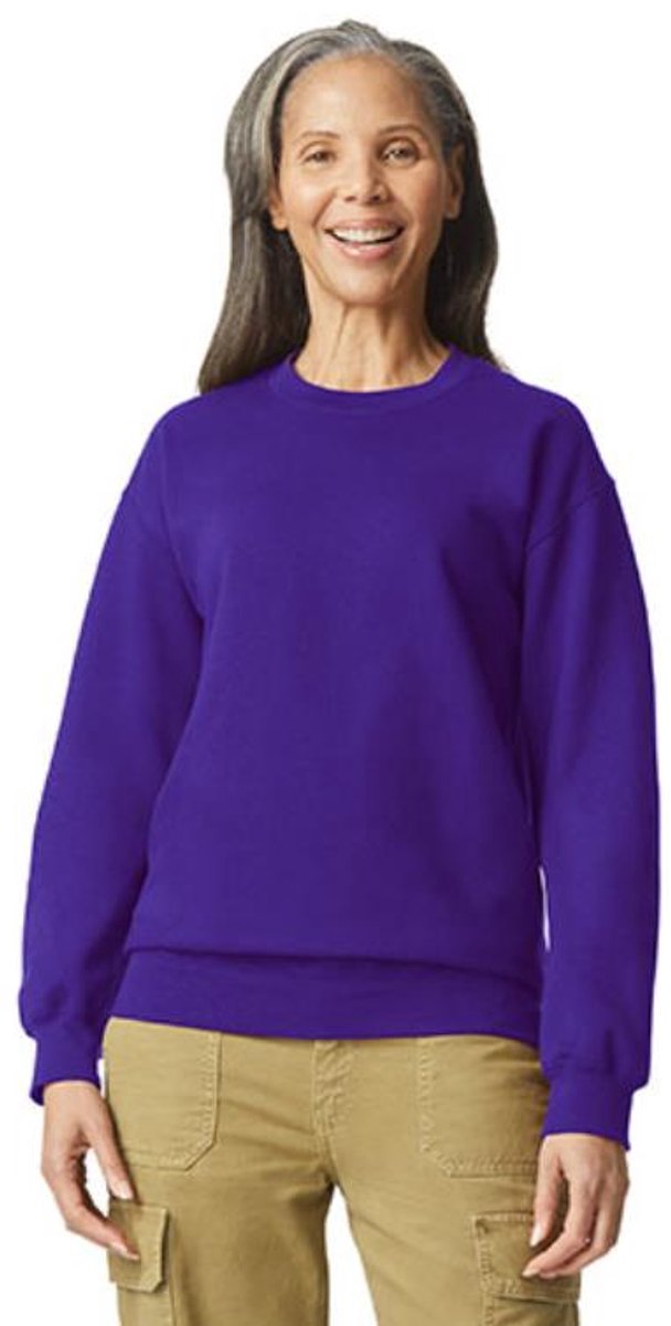 Gildan Softstyle Midweight Fleece Crewneck Sweater Paars