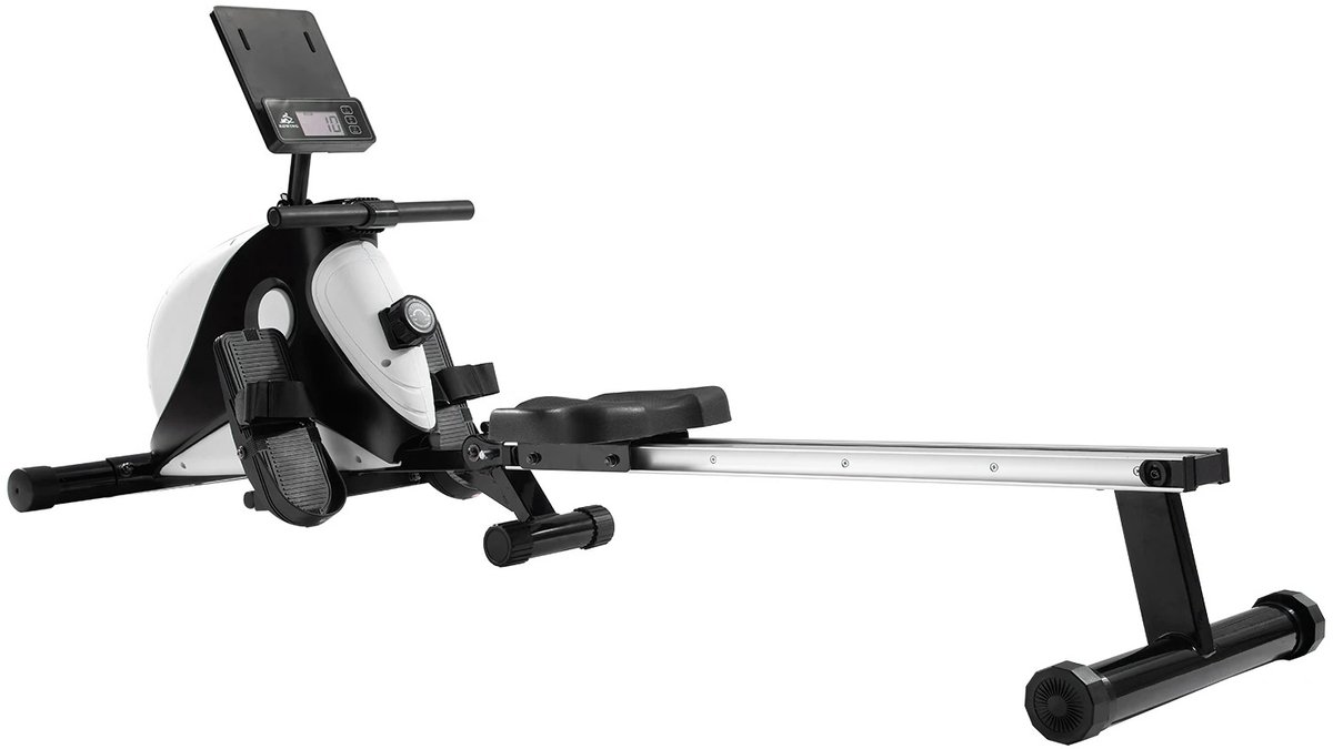 Boleen - Opvouwbare Magnetische Roeimachine - Roeimachine Inklapbaar - Roeiapparaat - 8-Levels - Lcd-Monitor - Wit