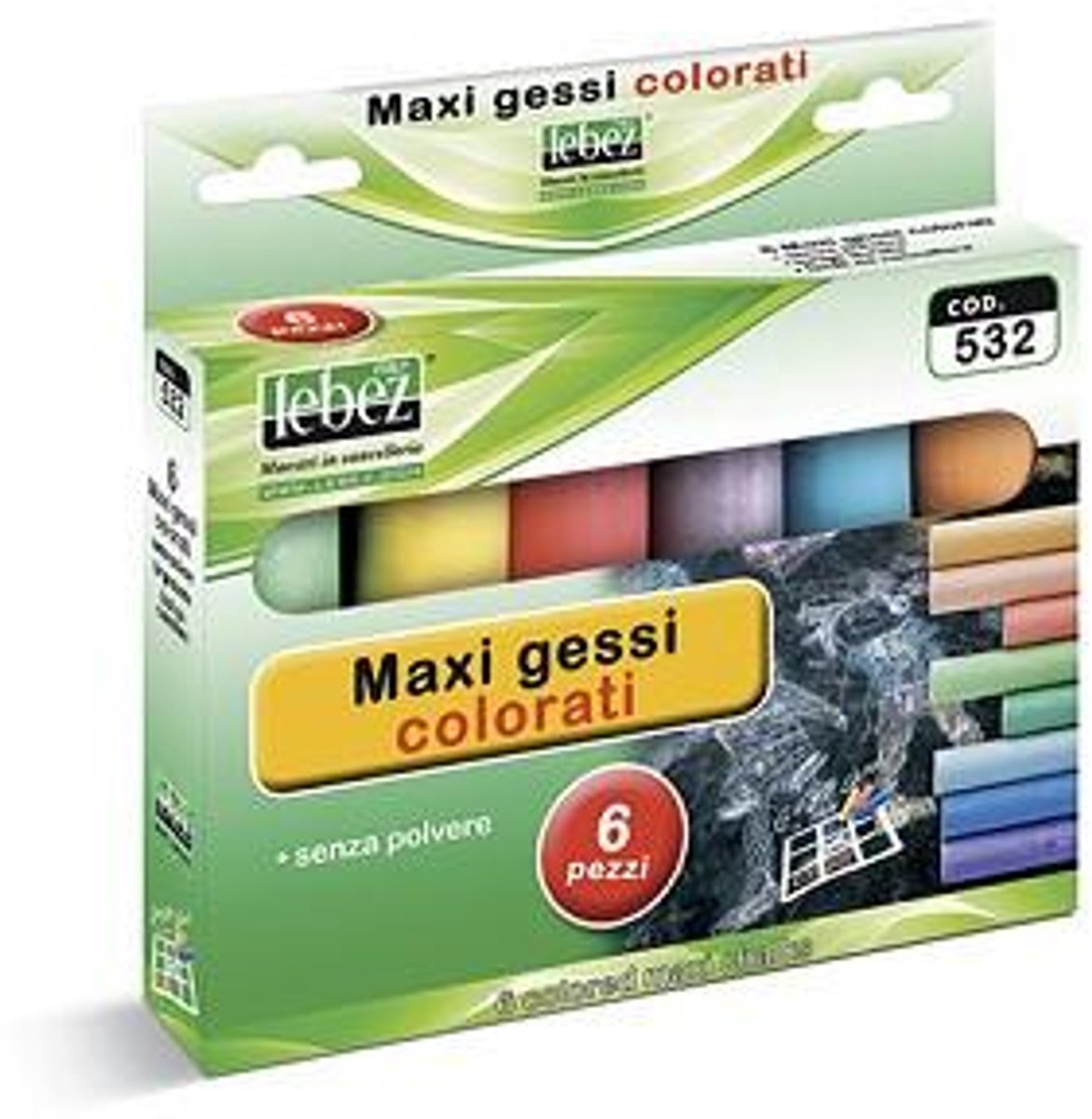 Lebez 532 krijt Meerkleurig 6 stuk(s)