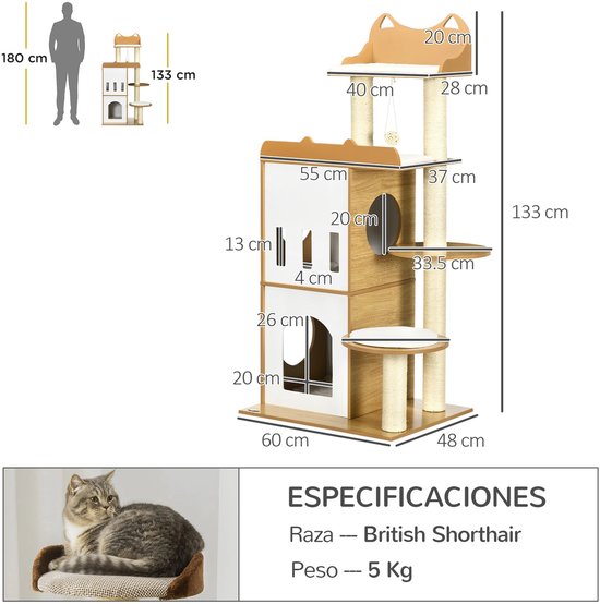 Katten Kerstboom Huis - Knuffeldierennest Knutselmateriaalset - Huis
