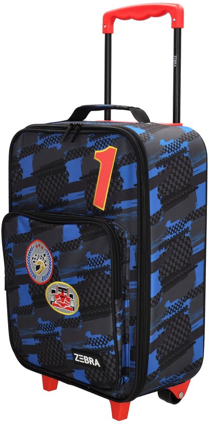 Zebra Trends koffer - trolley - kinderkoffer - Adventure racecar black