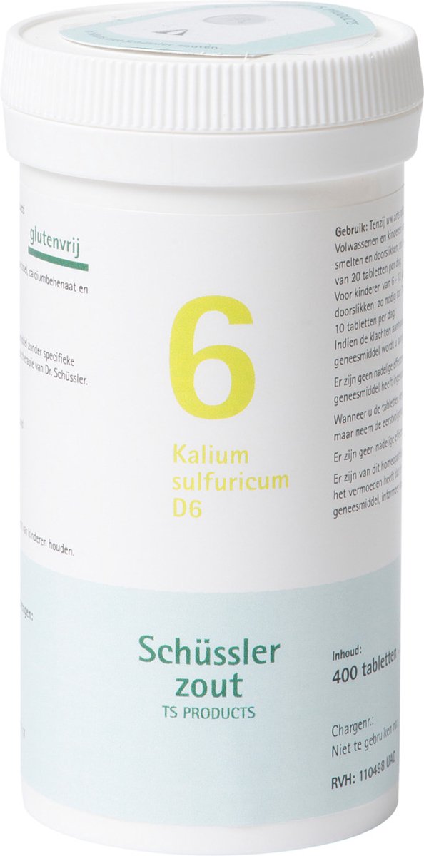 Pfluger Schussler Zout nr 6 Kalium Sulfuric D6 - 1 x 400 tabletten