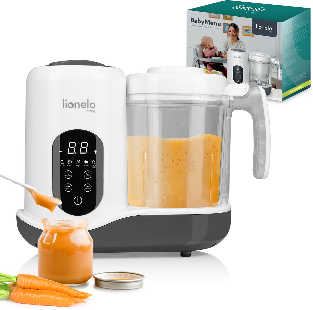 Goedkoopste Lionelo BabyMenu Multifunctionele Keukenmachine 5in1- voor het bereiden van babyvoeding - Stoomapparaat - Verwarmer - Mixfunctie