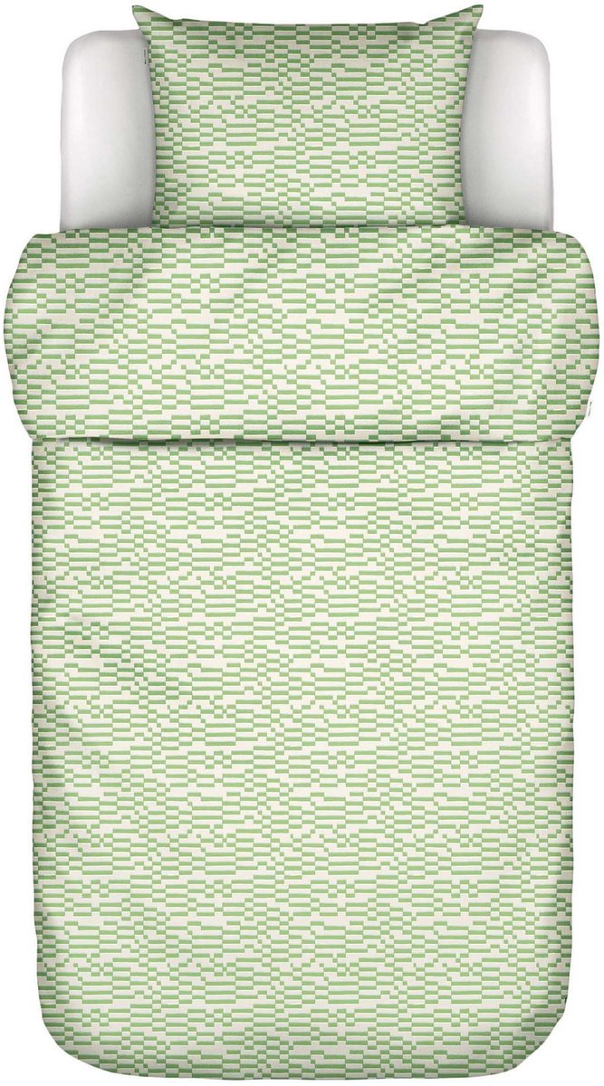 Marc O'Polo Harpa Dekbedovertrek Biologisch Katoensatijn Fern green - Eenpersoons – 140x200/220 cm