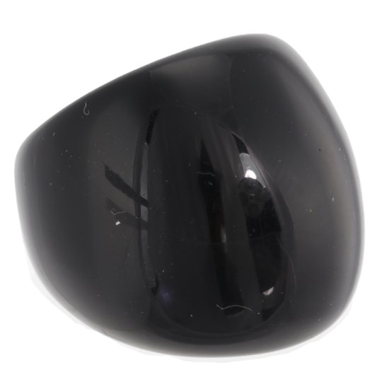 Behave - Ring - Ring en Acryl noir brillant - Fashion Trendy et minimaliste pour femme - Ring Ring - Sans nickel