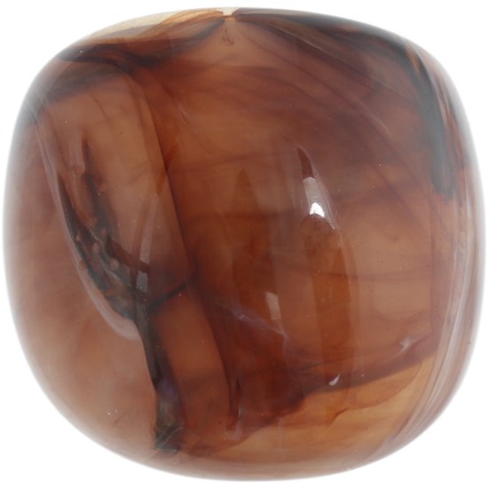 Behave - Ring - Ring de déclaration en Acryl marron - Style rétro Vintage | Bague large Ring | Sans nickel